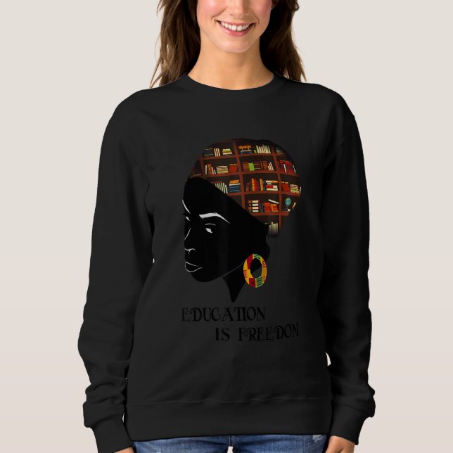 Sweatshirt L'éducation en Afrique : la bibliothèque de la lib (Devant)