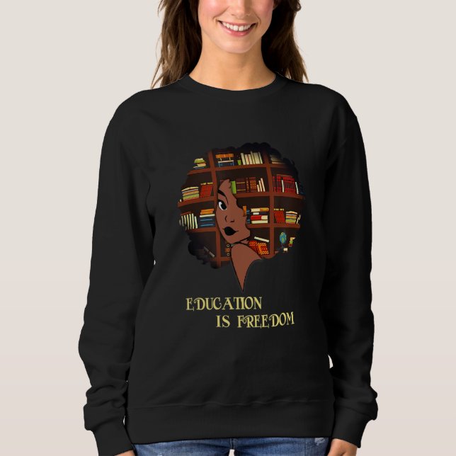Sweatshirt L'éducation en Afrique : la bibliothèque de la lib (Devant)