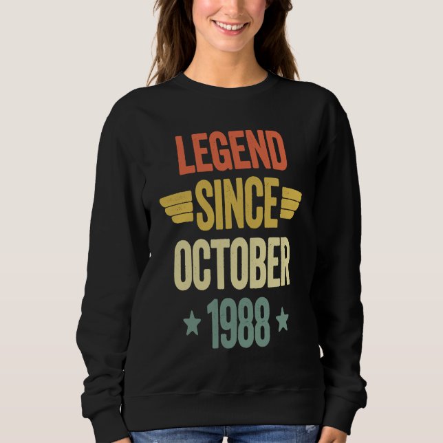 Sweatshirt Legend Since October 1988 (Devant)