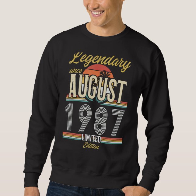 Sweatshirt Légendaire depuis août 1987 Vintage (Devant)