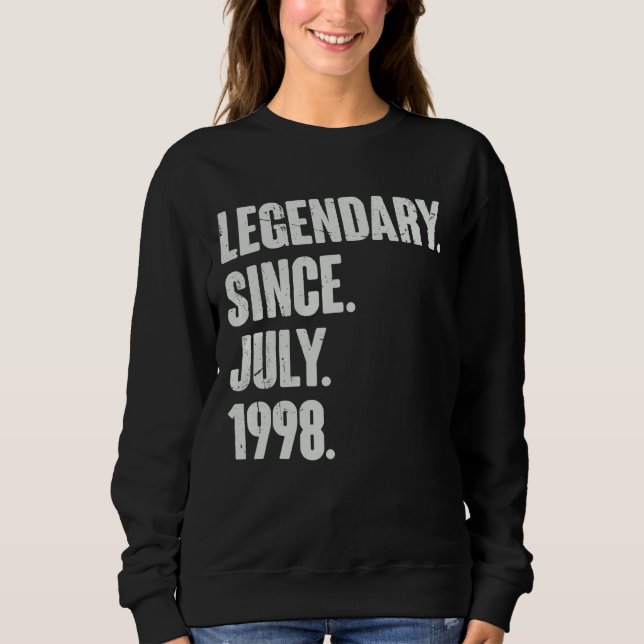 Sweatshirt Légendaire depuis juillet 1998 24 ans 24e annivers (Devant)