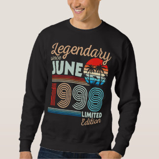 Sweatshirt Légendaire Juin 1998 Joyeux anniversaire 24 ans Lt
