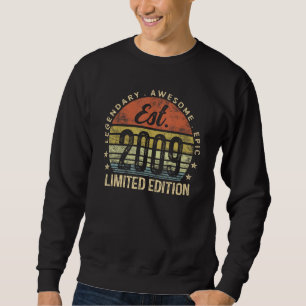 Sweatshirt Legendary Awesome Epic 2009 Cadeaux Garçons Filles
