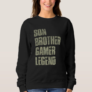 Sweatshirt Légende de Gamer de Frère de Fils Pour Noël des Ga