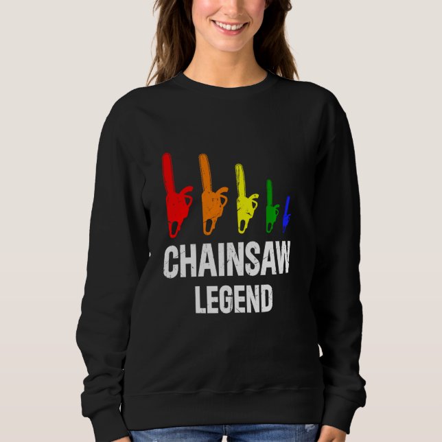 Sweatshirt Légende de tronçonneuse - Lumberjack scie à bois (Devant)