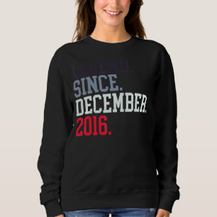 Sweatshirt Légende Depuis Décembre 2016 Pour Hommes Femmes Dé