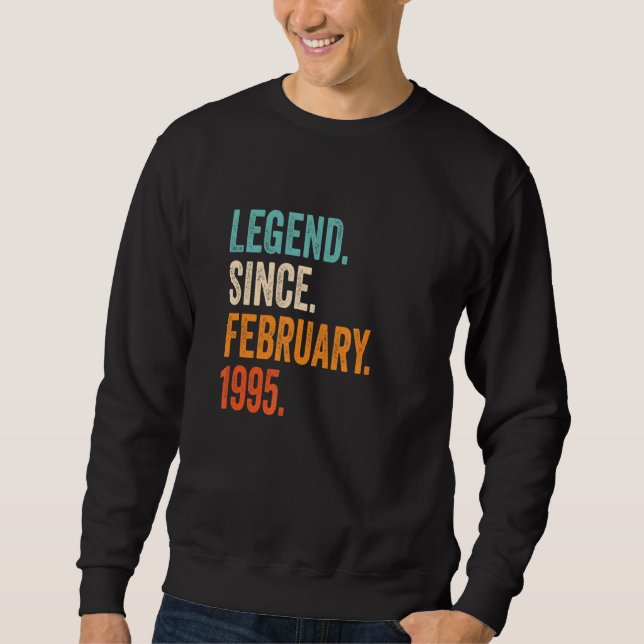 Sweatshirt Légende depuis février 1995 28e anniversaire (Devant)
