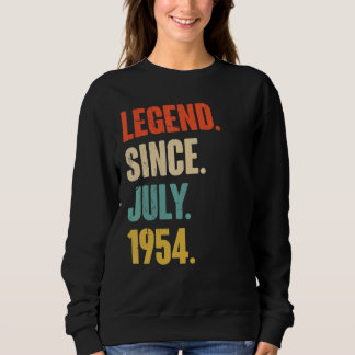 Sweatshirt Légende depuis juillet 1954 68 Ans Cadeau 68e Birt