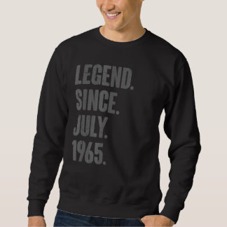 Sweatshirt Légende depuis juillet 1965 57 Ans 57e Anniversair