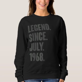 Sweatshirt Légende depuis juillet 1968 54 ans 54e anniversair