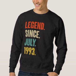 Sweatshirt Légende depuis juillet 1993 29 Ancien Cadeau 29e B