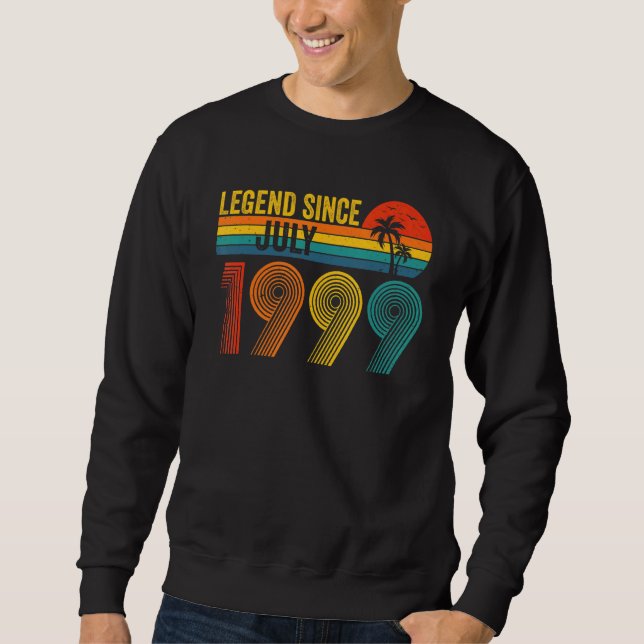Sweatshirt Légende depuis juillet 1999 23e anniversaire 23 an (Devant)