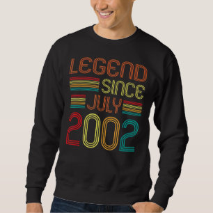 Sweatshirt Légende depuis juillet 2002 20 ans 20e anniversair