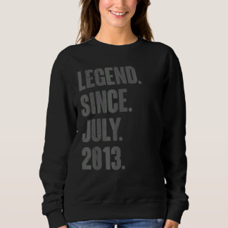 Sweatshirt Légende depuis juillet 2013 9 ans 9e anniversaire