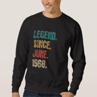Sweatshirt Légende depuis juin 1968 54 ans Anniversaire 54e B