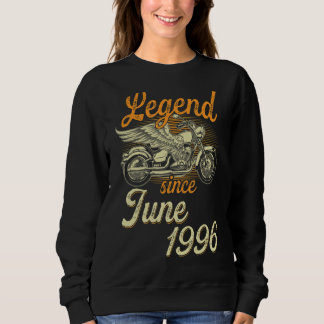 Sweatshirt Légende depuis juin 1996 Age 26e anniversaire Moto