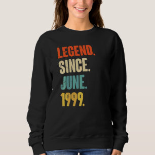 Sweatshirt Légende depuis juin 1999 23 ans 23e anniversaire
