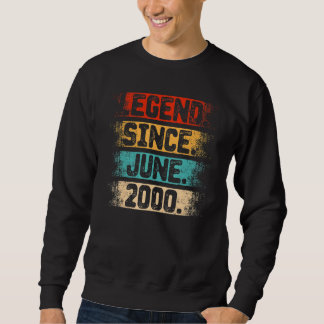 Sweatshirt Légende depuis juin 2000 22e anniversaire 22 ans