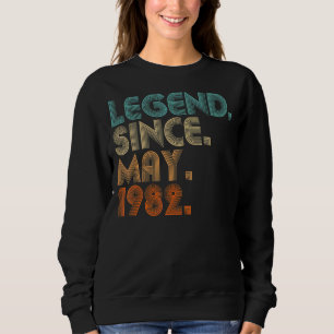 Sweatshirt Légende depuis mai 1982 40 ans 40e anniversaire Mo