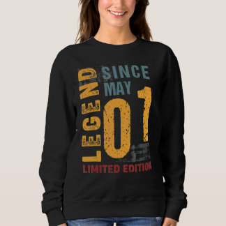 Sweatshirt Légende Depuis Mai 2001 Pour 21 Ans 21e Naissance