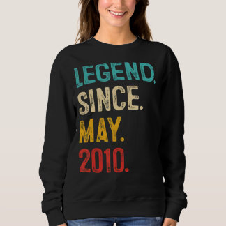 Sweatshirt Légende depuis mai 2010 13e anniversaire Cadeaux 1