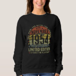 Sweatshirt Légende depuis novembre 1954 Retro 70th Birthday M<br><div class="desc">Légende depuis novembre 1954 Retro 70th Birthday Fabriqué en 1954</div>