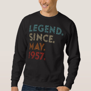 Sweatshirt Légende des couleurs rétros depuis mai 1957 Annive