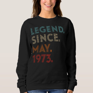 Sweatshirt Légende des couleurs rétros depuis mai 1973 Annive