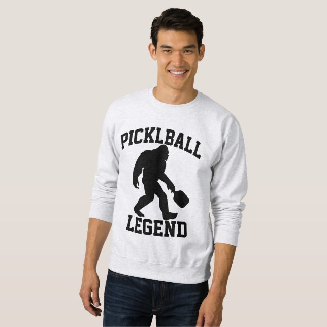 Sweatshirt Légende drôle de Bigfoot Pickleball  (Devant entier)