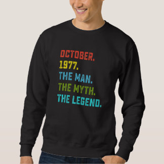 Sweatshirt Légende du mythe masculin octobre 1977 45e anniver