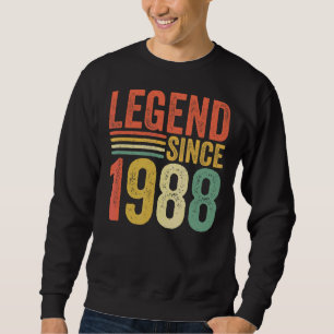 Sweatshirt Légende vintage depuis 1988 34e anniversaire Homme