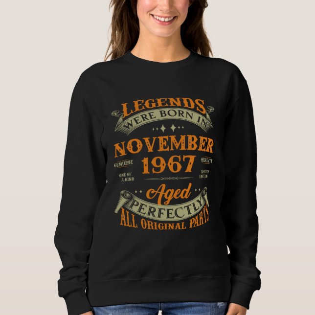 Sweatshirt Legends Were Born In November 1967 (Devant)