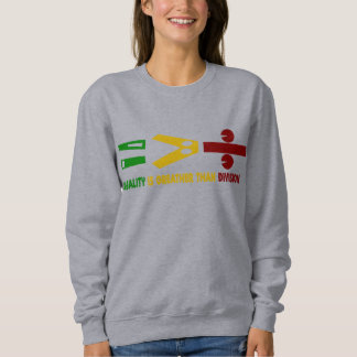 Sweatshirt l'égualité est plus grande que la division