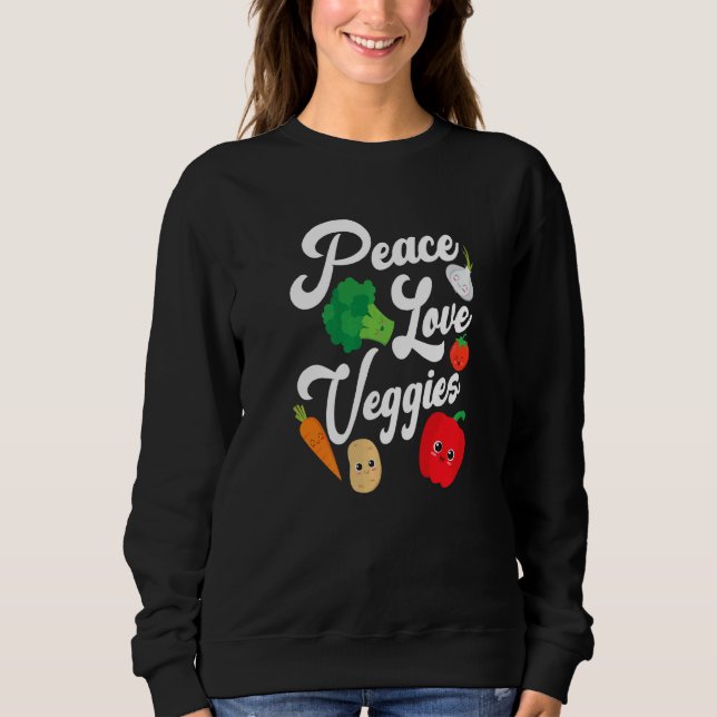 Sweatshirt Légumes de l'amour pour la paix (Devant)