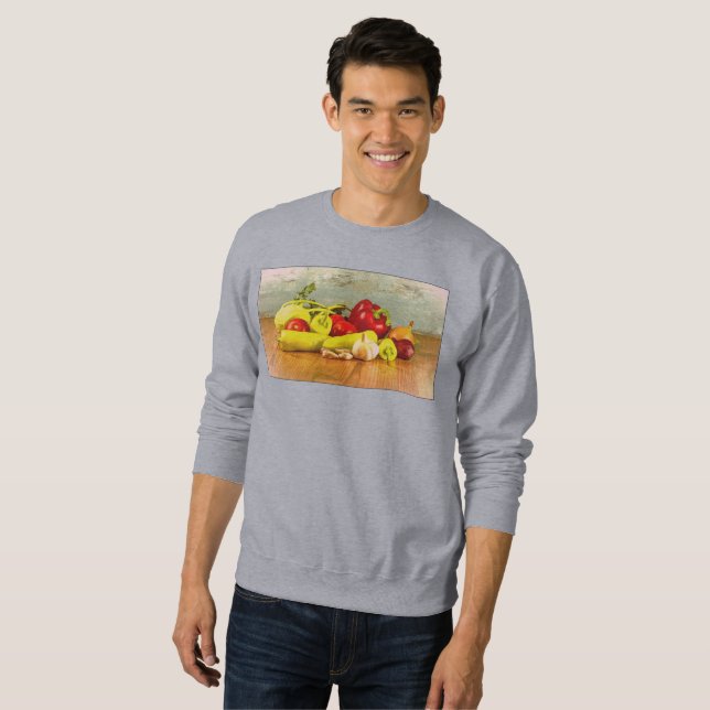 Sweatshirt "Légumes" jolie photo. Commandez dès maintenant  (Devant entier)