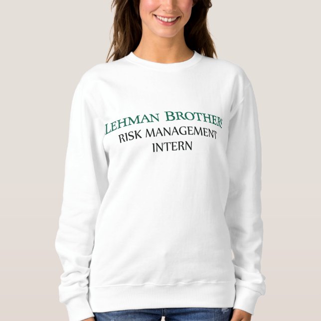 Sweatshirt Lehman Brothers Gestion des risques Stagiaire Femm (Devant)