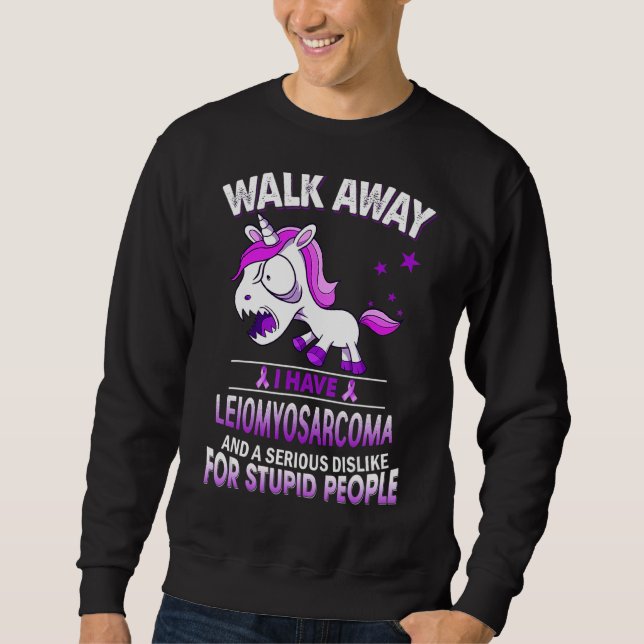 Sweatshirt Leiomyosarcoma Grumpy Unicorn J'ai Leiomyosarcom (Devant)
