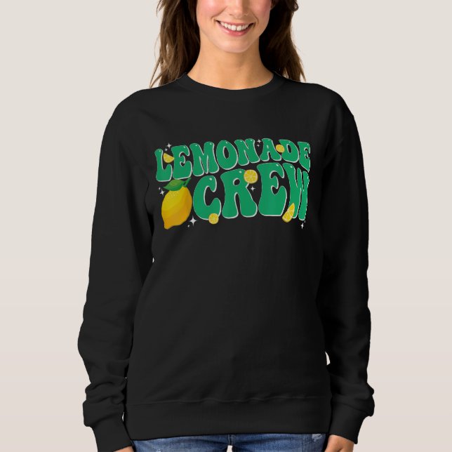 Sweatshirt Lemonade Stand Crew Boss Lemon Juice Retro Groovy  (Devant)