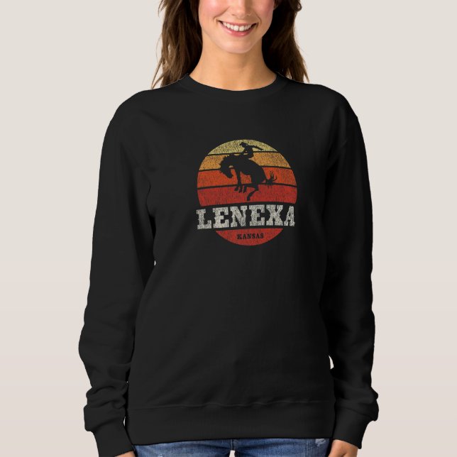 Sweatshirt Lenexa KS Pays Vintage Western Retro (Devant)