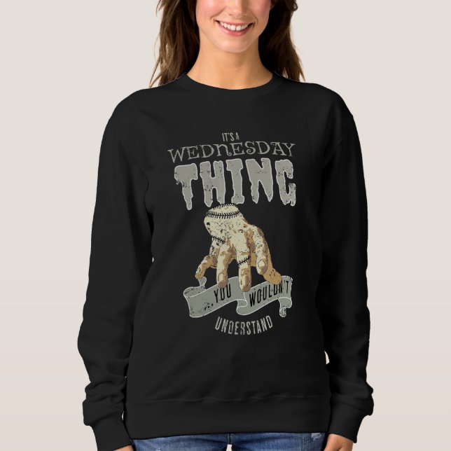 Sweatshirt L'enfant de mercredi est plein de malheur - C'est  (Devant)