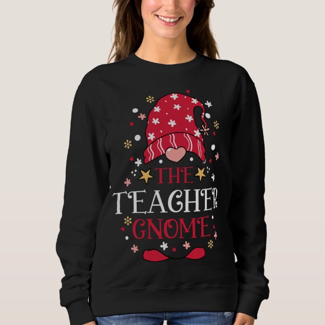 Sweatshirt L'enseignant Gnome Funny Noël Gnomes Famille Ma (Devant)