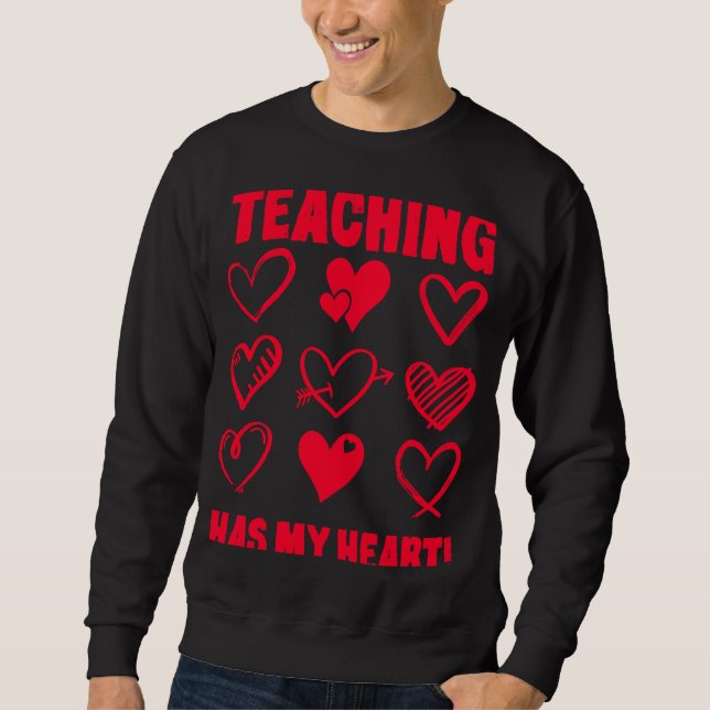 Sweatshirt L'enseignement de la Saint-Valentin a mon coeur (Devant)