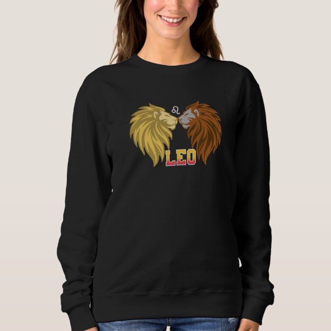 Sweatshirt Leo Faits Astrologie Lion signe Zodiac Anniversair (Devant)