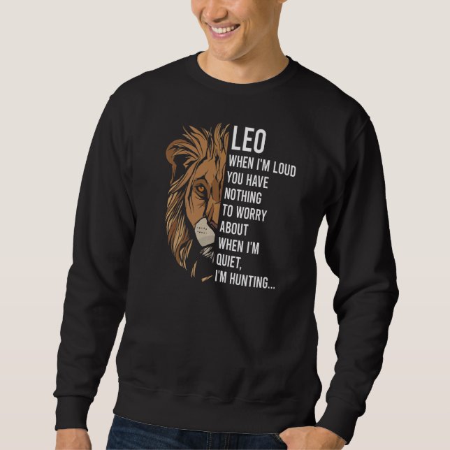 Sweatshirt Leo Faits dire Astrologie Horoscope Anniversaire (Devant)