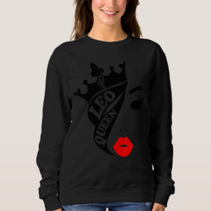 Sweatshirt Leo Queen Anniversaire Lèvres rouges Leo Zodiac