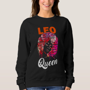 Sweatshirt Leo Reine femme noire Afro cheveux naturels Africa