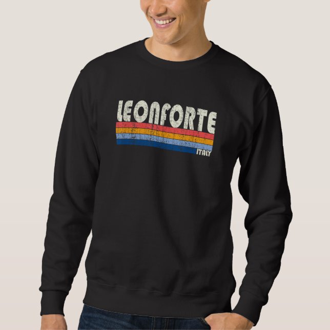 Sweatshirt Leonforte Italy Retro 70s 80s Style (Devant)