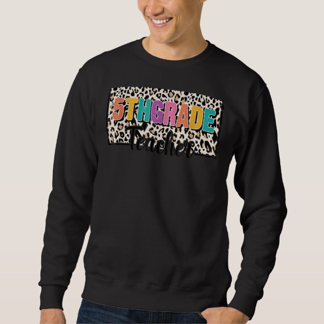 Sweatshirt Leopard 5e année Appréciation de l'enseignant Reto (Devant)