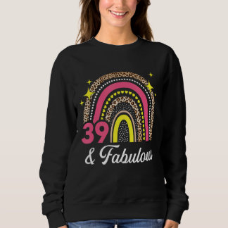 Sweatshirt Leopard Arc-en-ciel 39 & Fabuleux 39e anniversaire