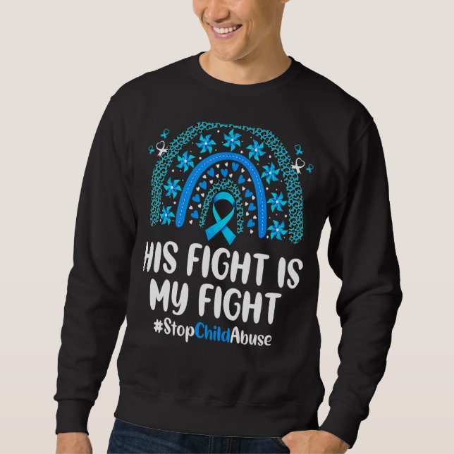 Sweatshirt Leopard Arc-En-Ciel Sa Lutte Est Ma Lutte Contre L (Devant)